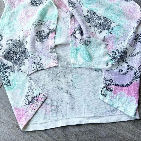 Talbots Multi Color Floral Mandala Linen Sleeveless Blouse Tank Top - Picture 10 of 14